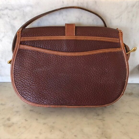 DOONEY & BOURKE Saddlebag Maroon Brown Green Label Shoulder Bag Vintage … - Picture 6 of 17